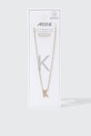 Collier initiale K plaqué or 14K