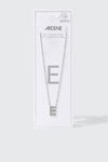 Collier initiale E en acier inoxydable