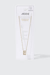 Collier initiale E plaqué or 14K