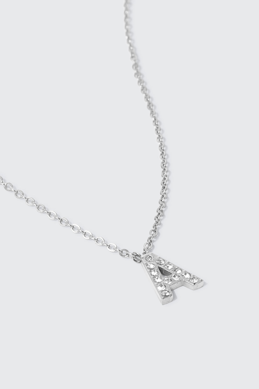 Stainless Steel Initial A Necklace