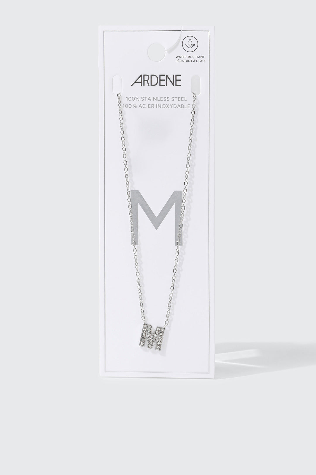 Stainless Steel Initial M Necklace