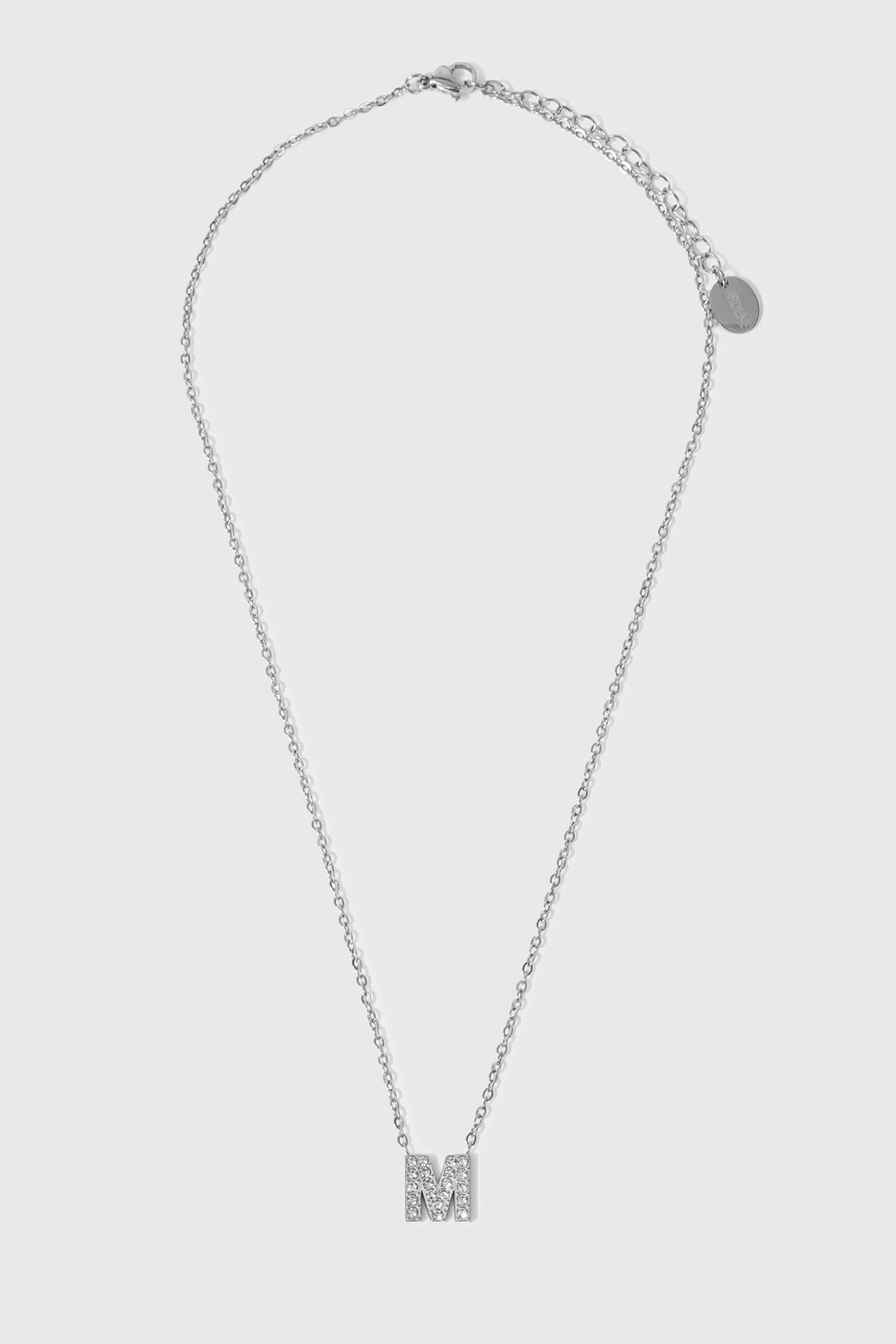 Stainless Steel Initial M Necklace