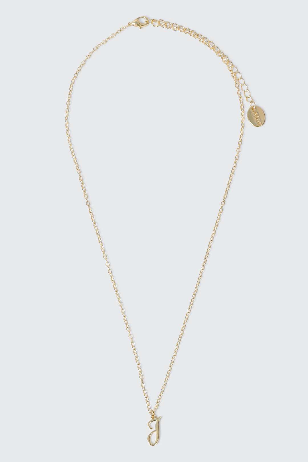 Collier initiale J plaqué or 14K