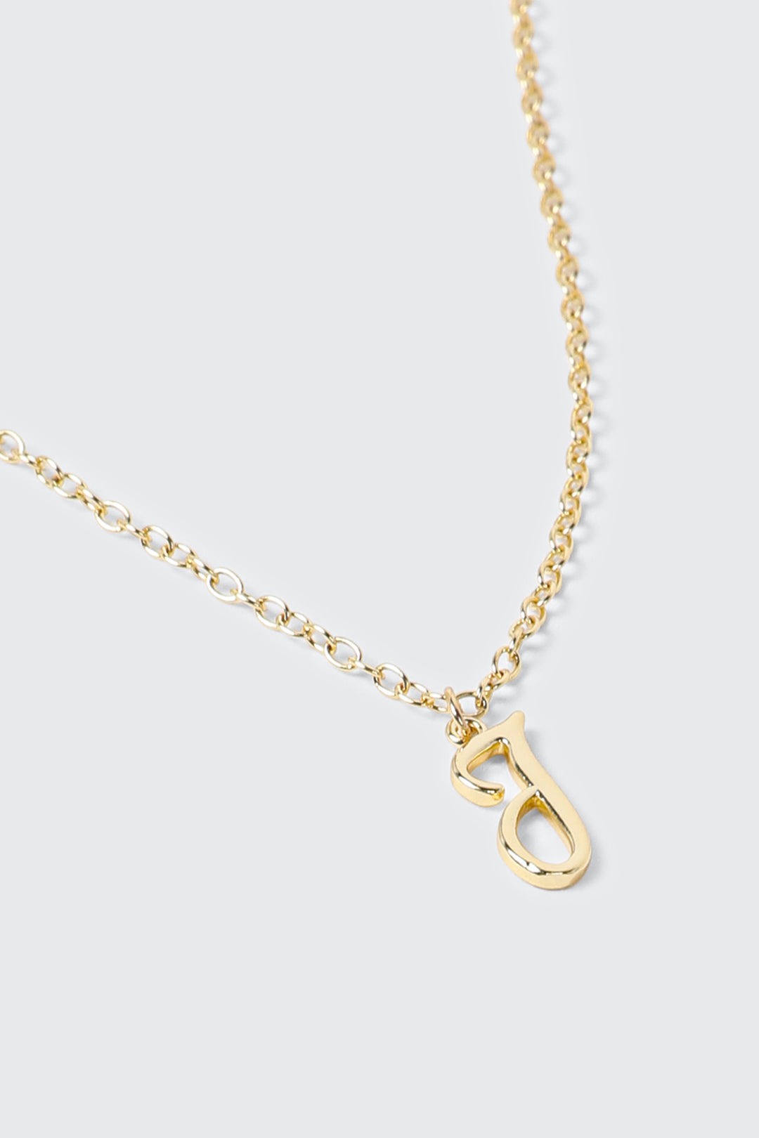 Collier initiale J plaqué or 14K