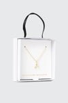 Collier initiale A plaqué or 14K