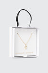 Collier initiale C plaqué or 14K