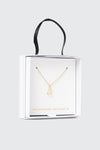 Collier initiale S plaqué or 14K