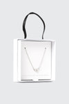 14K White Gold Plated Initial A Necklace