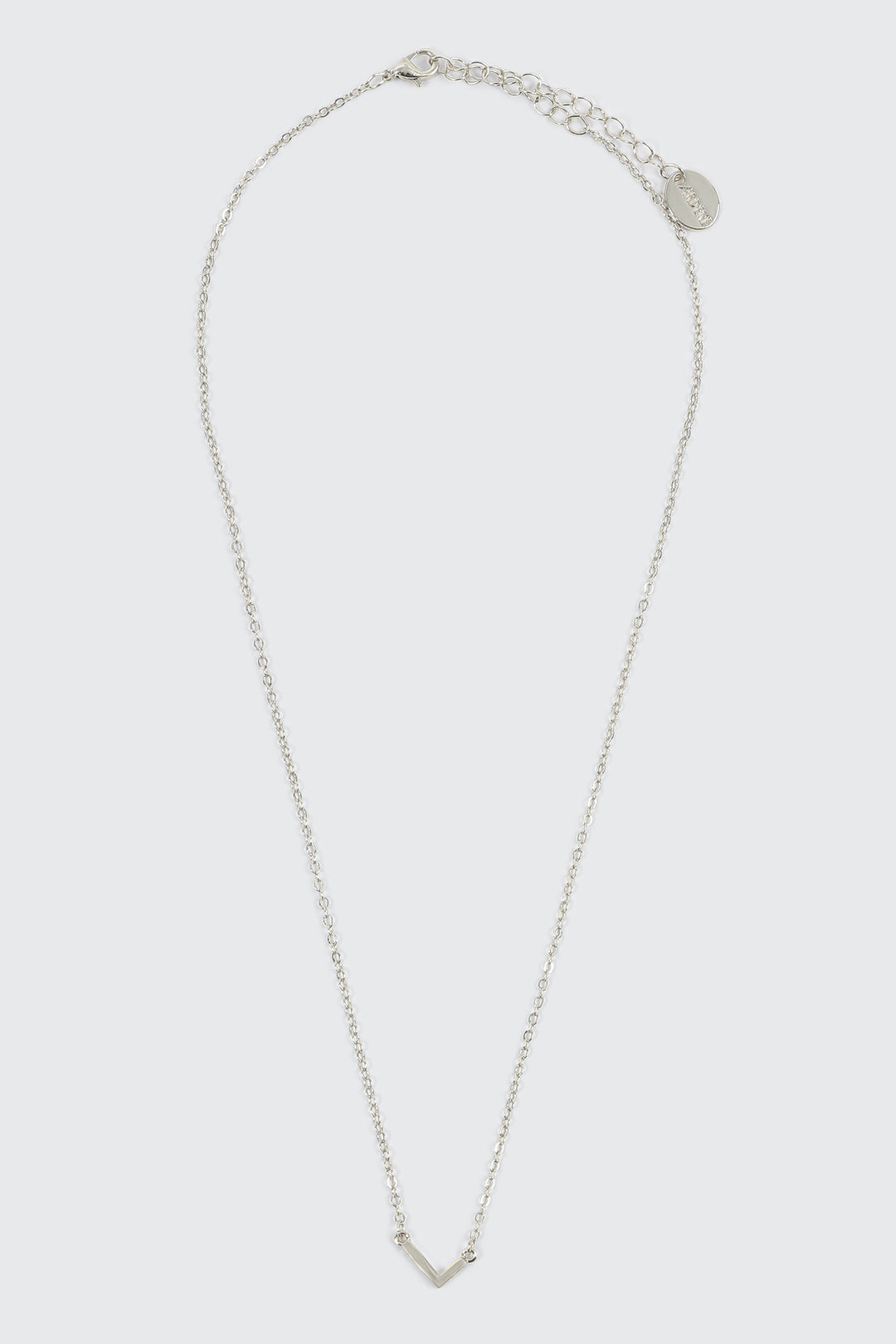 14K White Gold Plated Initial L Necklace