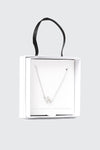14K White Gold Plated Initial M Necklace