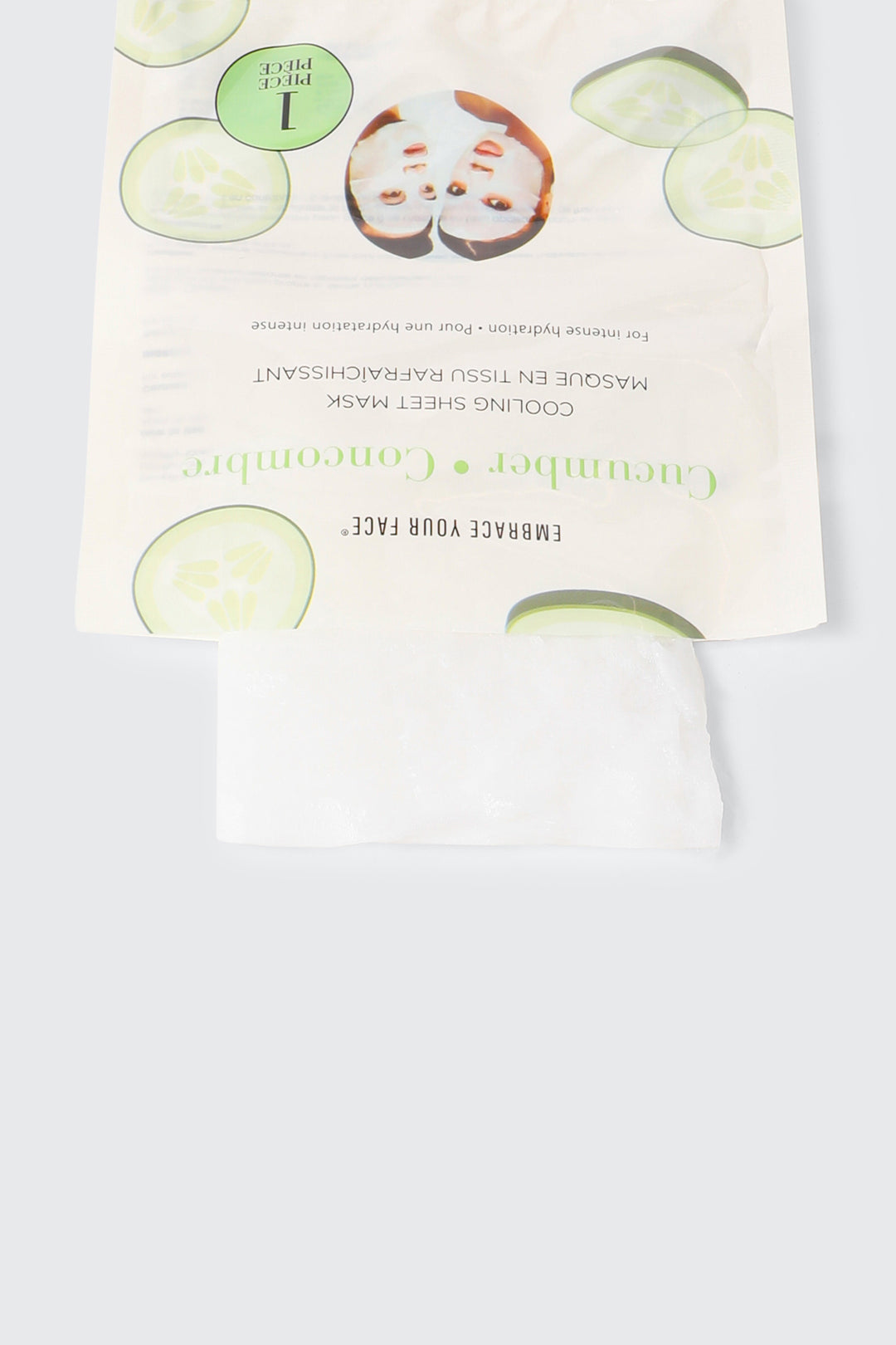 Masque en tissu rafraîchissant au concombre