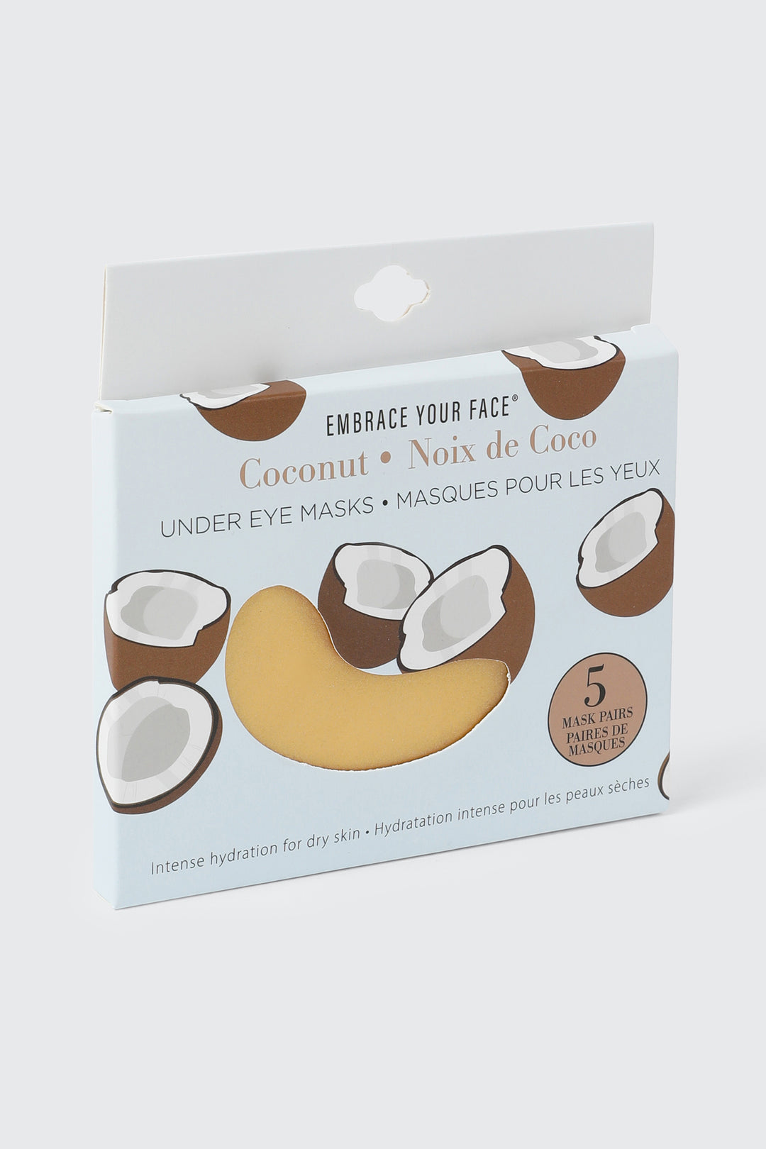 Masques pour les yeux à la noix de coco