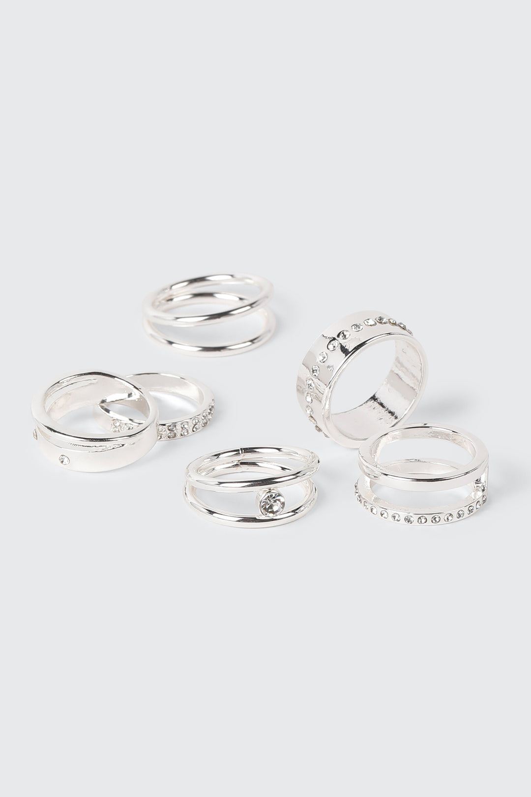 Lot de 6 bagues variées