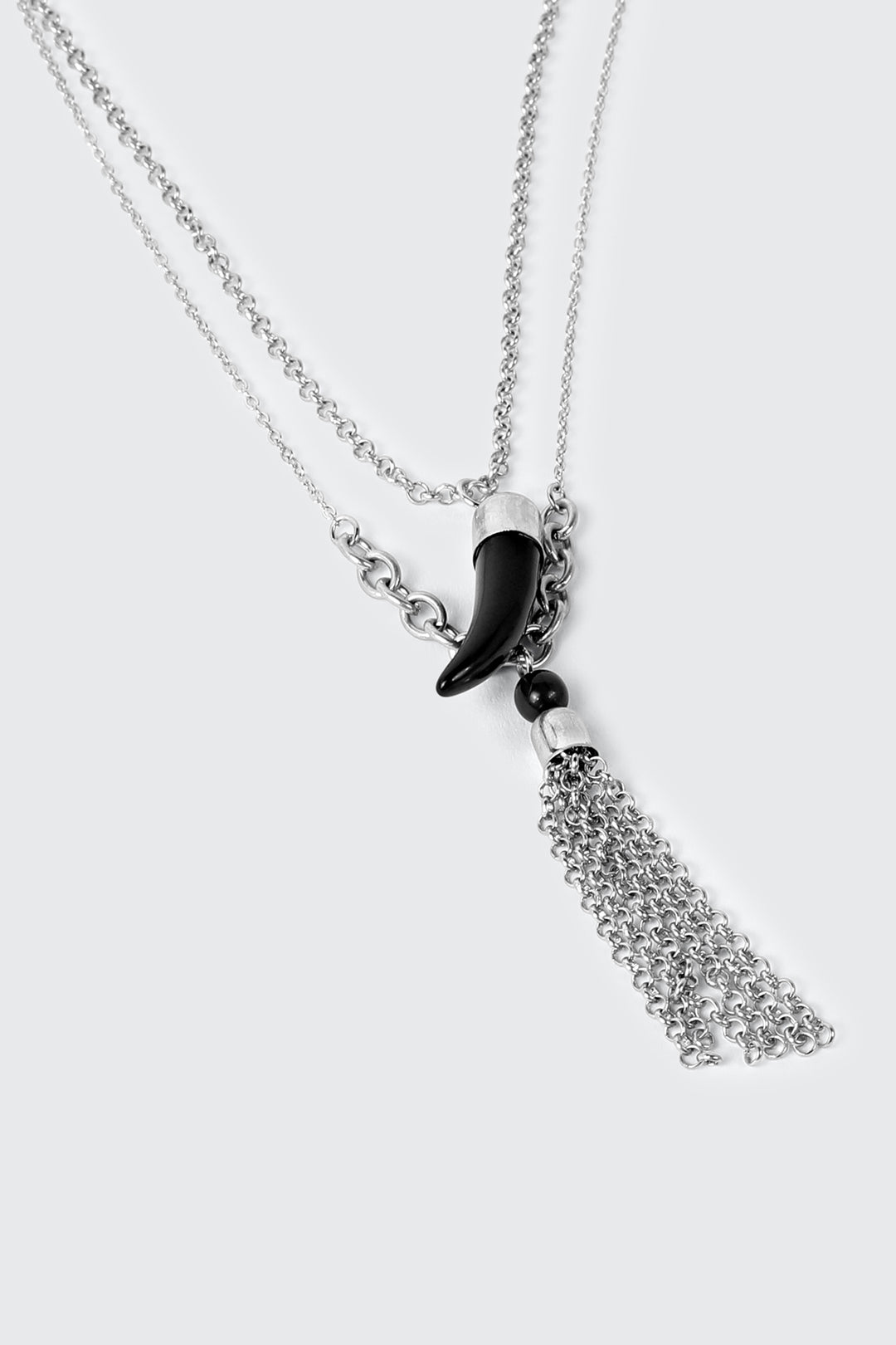 Two-Row Horn Pendant Necklace