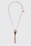 2-Row Horn Pendant Necklace