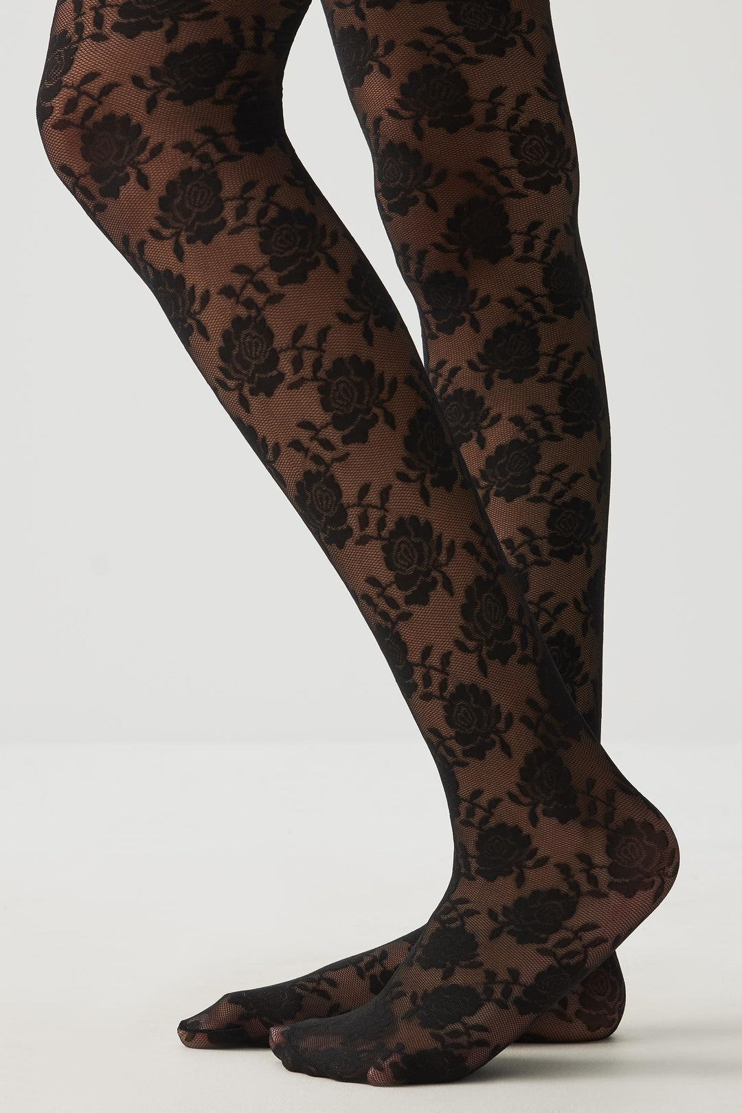 Floral Mesh Tights