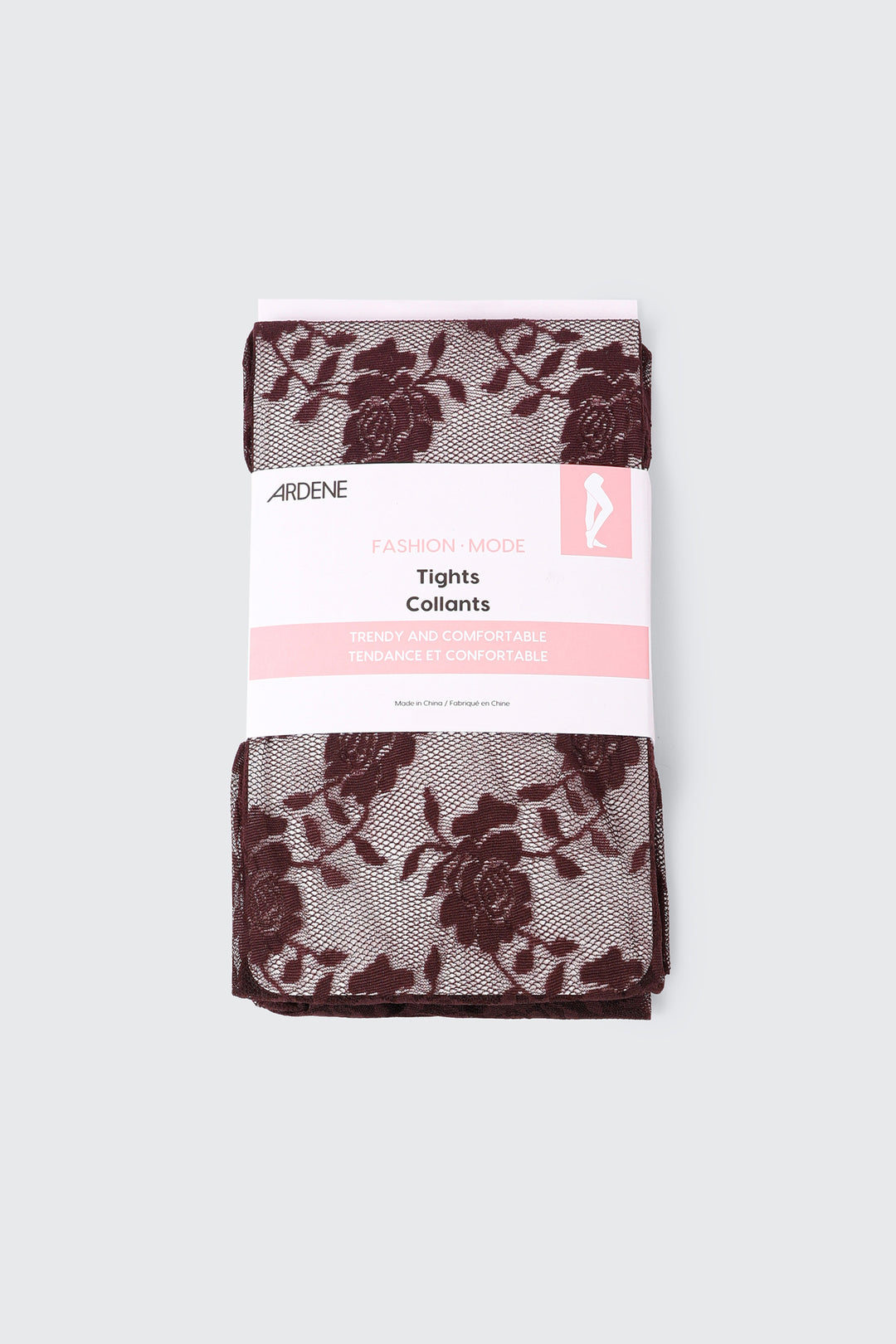 Collant floral en maille