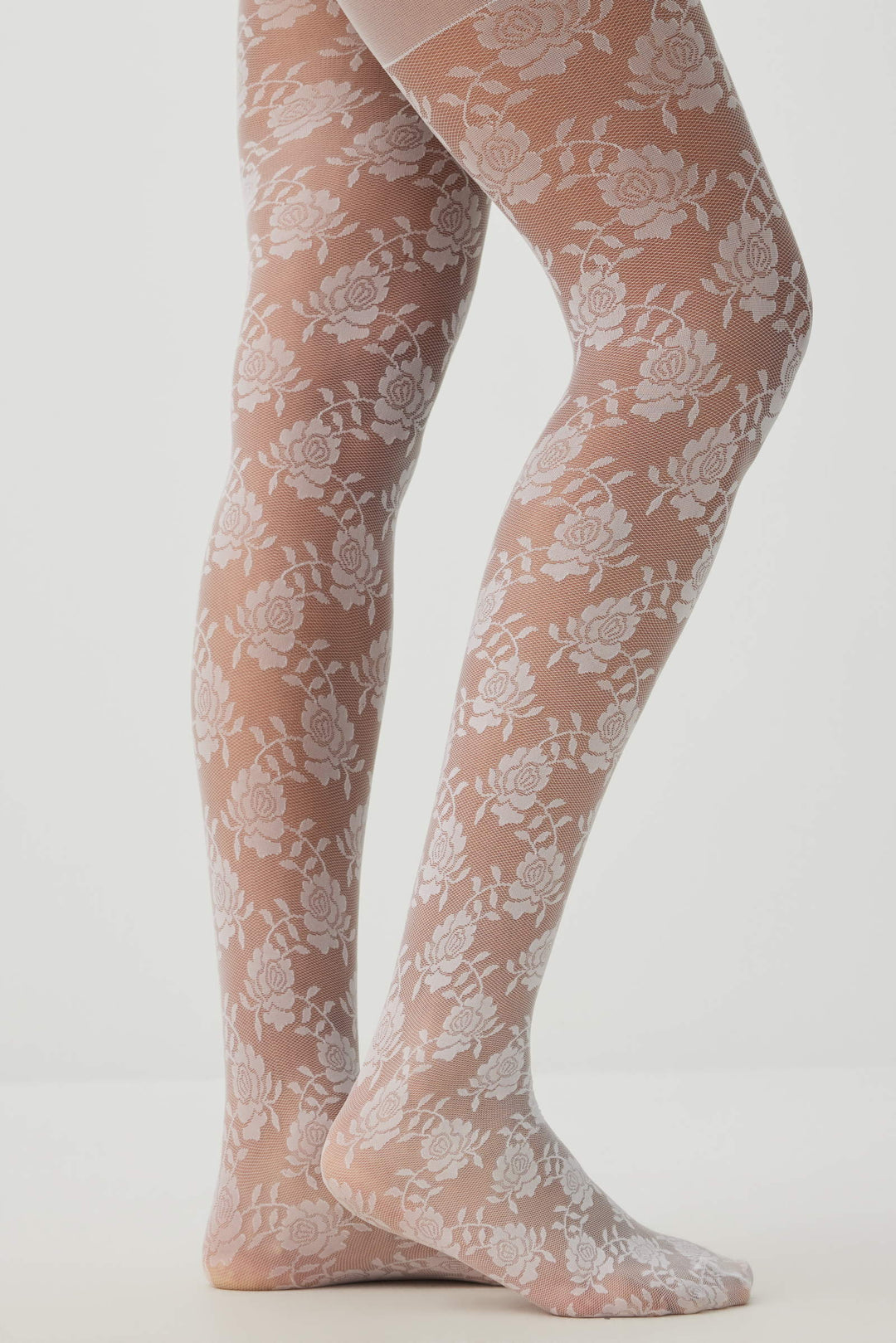 Floral Mesh Tights