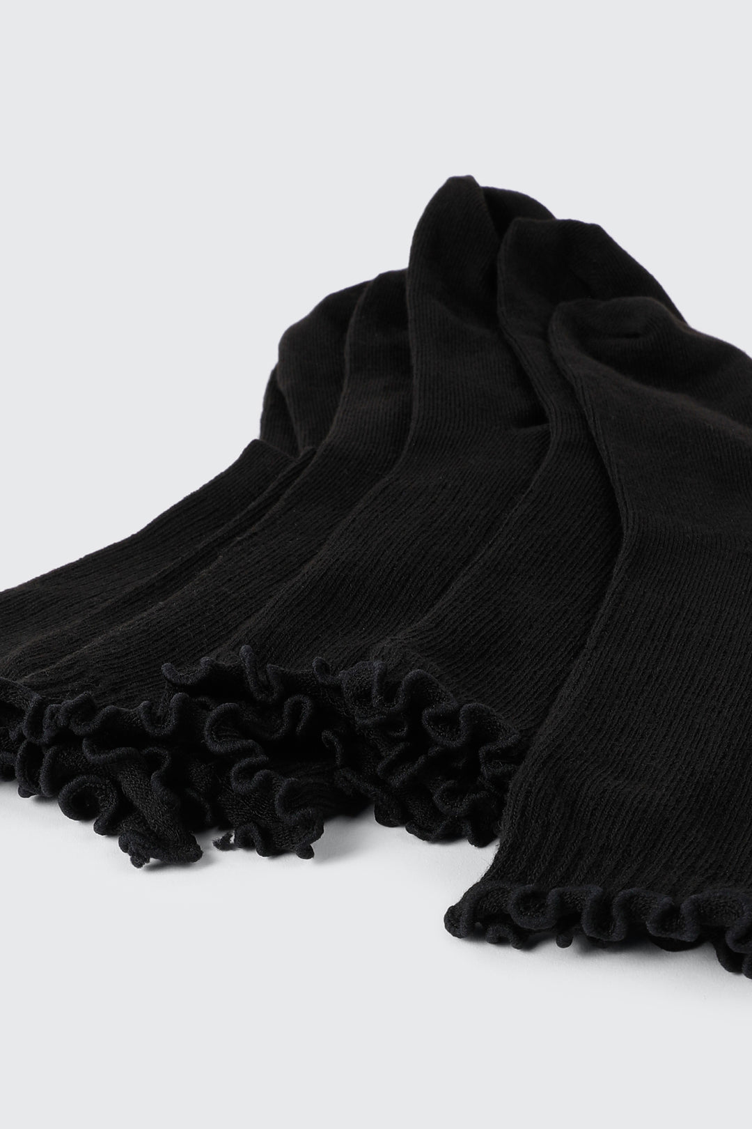 3-Pack Ruffled Cuff Crew Socks