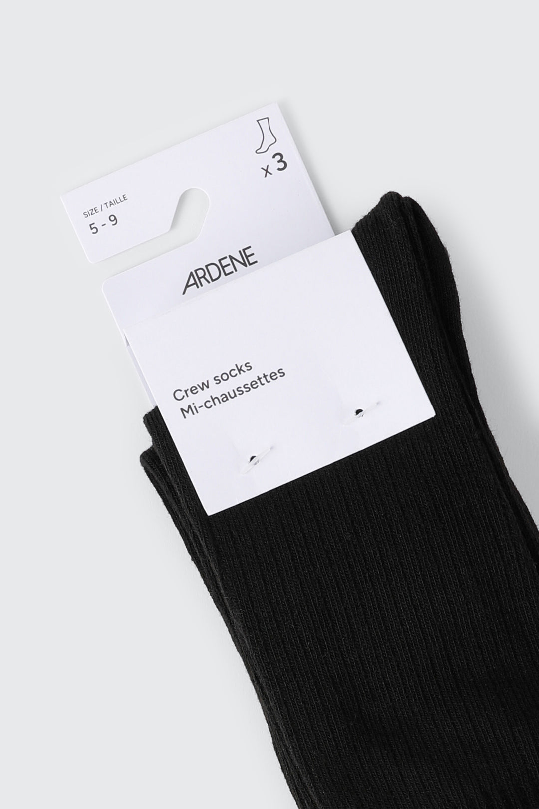 3-Pack Ruffled Cuff Crew Socks