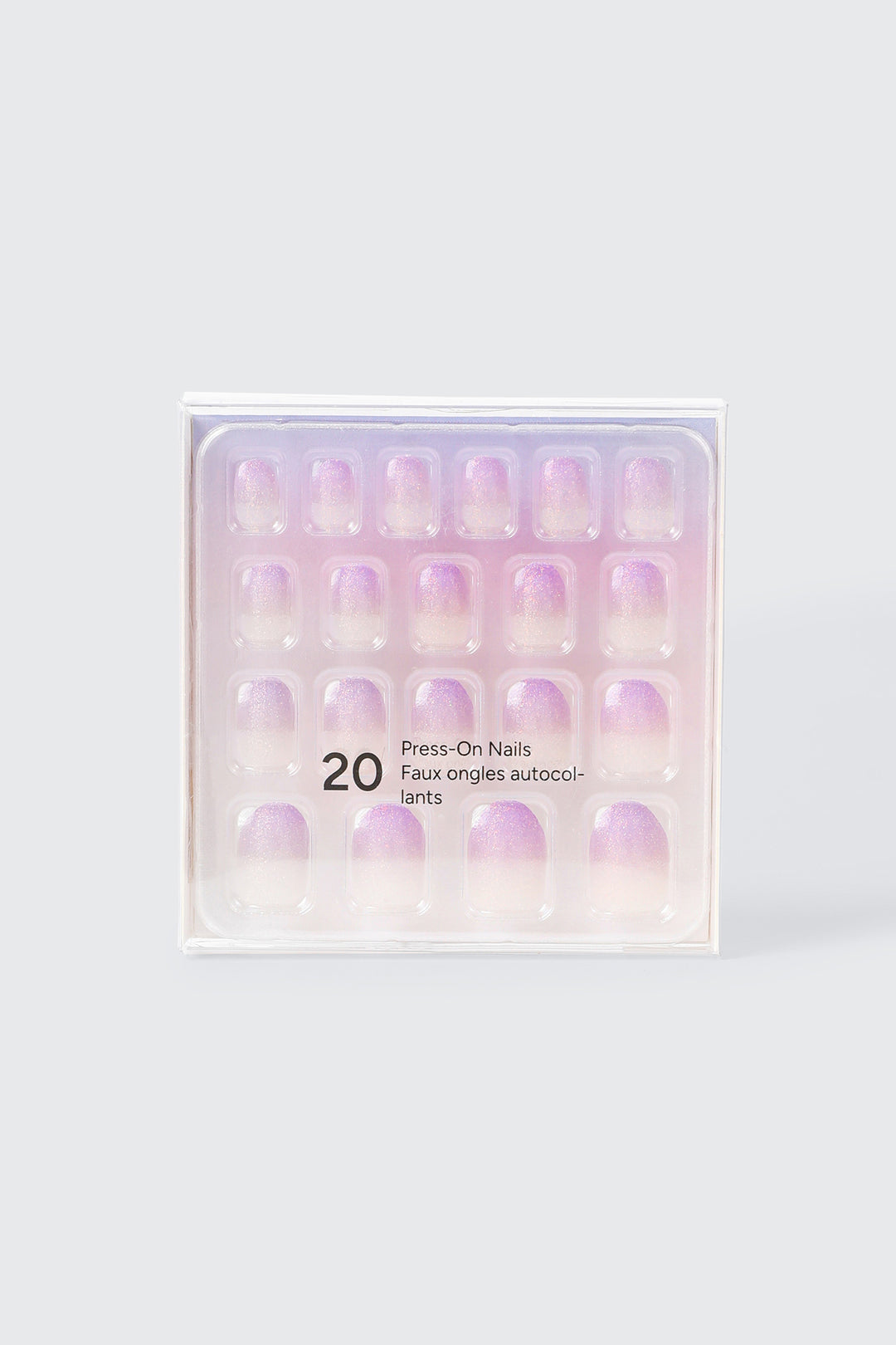 20-Pack Glitter Ombre Press On Nails
