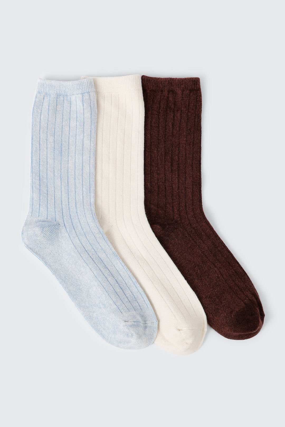 3-Pack Washed Crew Socks