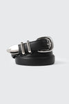 Ceinture en faux cuir à boucle ovale