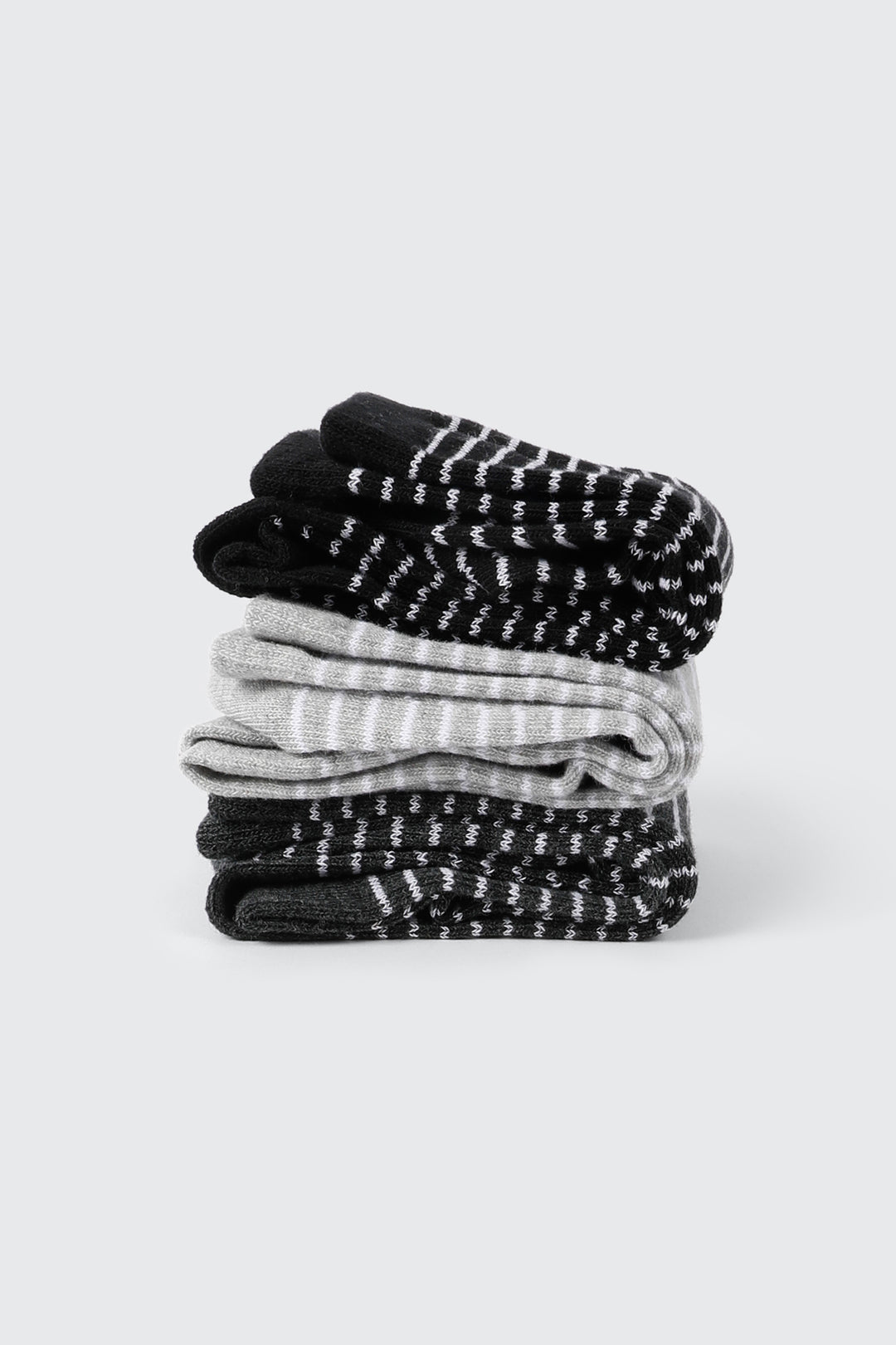 3-Pack Striped Crew Socks