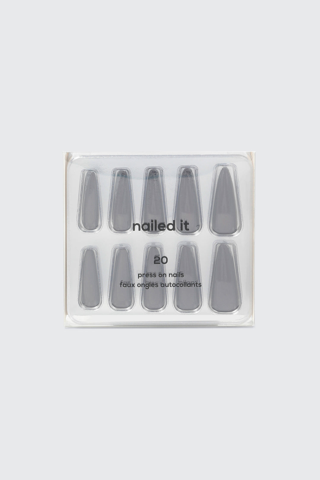 20-Pack Long Almond Press-On Nails