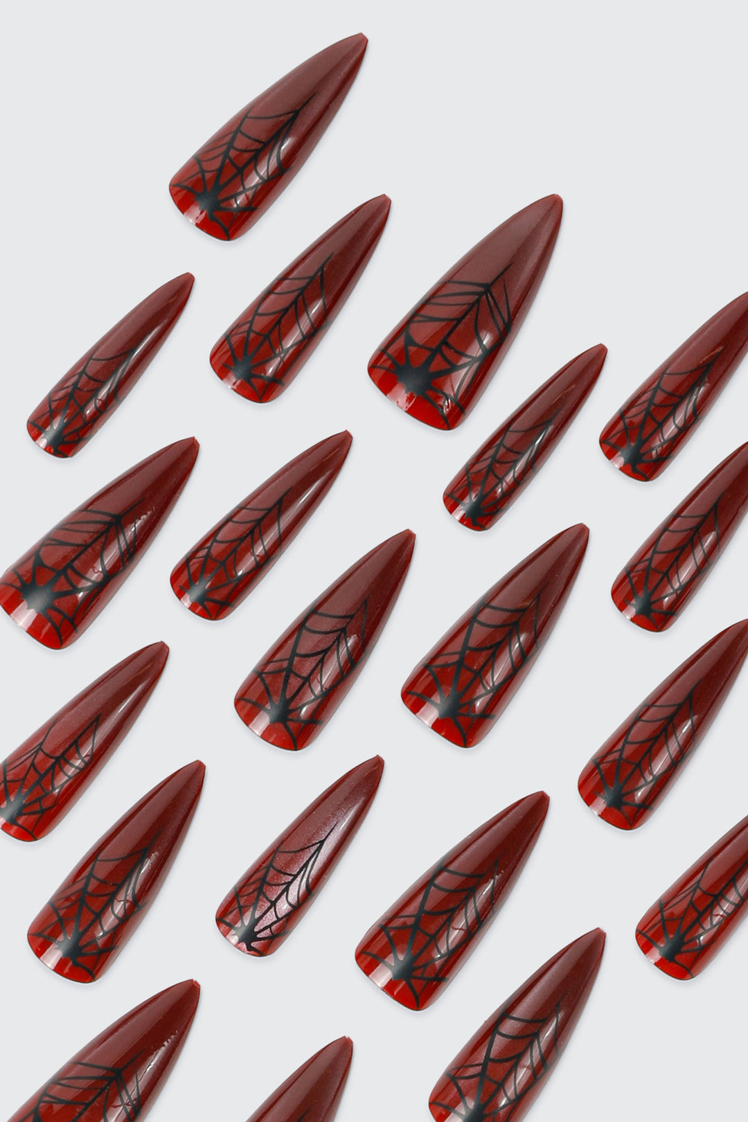 20-Pack Spiderweb Cat-Eye Press-On Nails