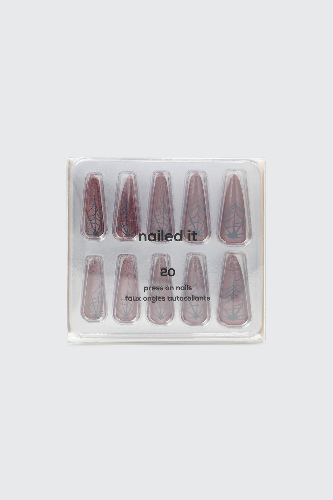 20-Pack Spiderweb Cat-Eye Press-On Nails