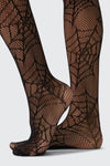 Collant d'halloween à motif toile d'araignée
