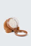Capybara Compact Hairbrush with Mirror