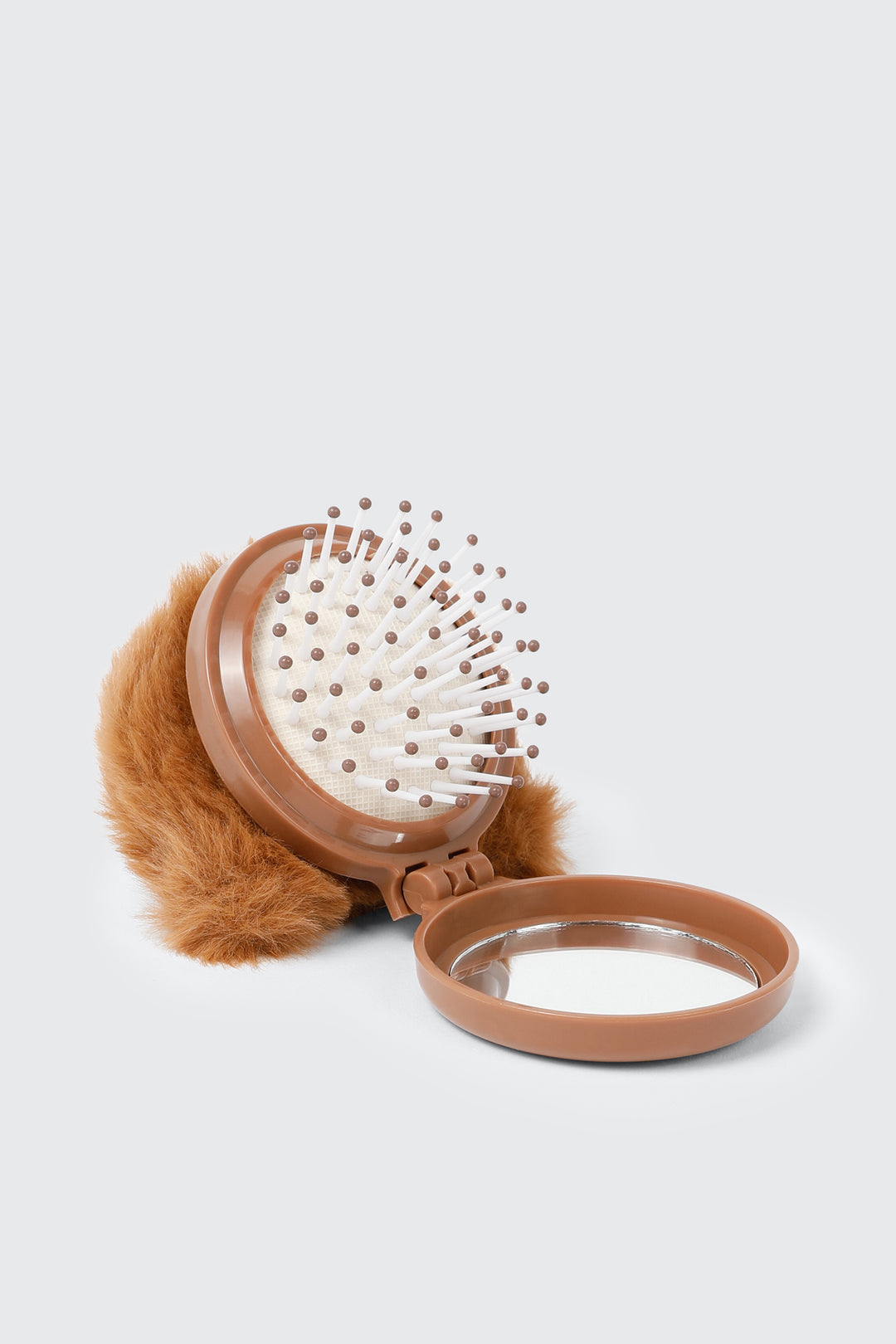 Capybara Compact Hairbrush with Mirror
