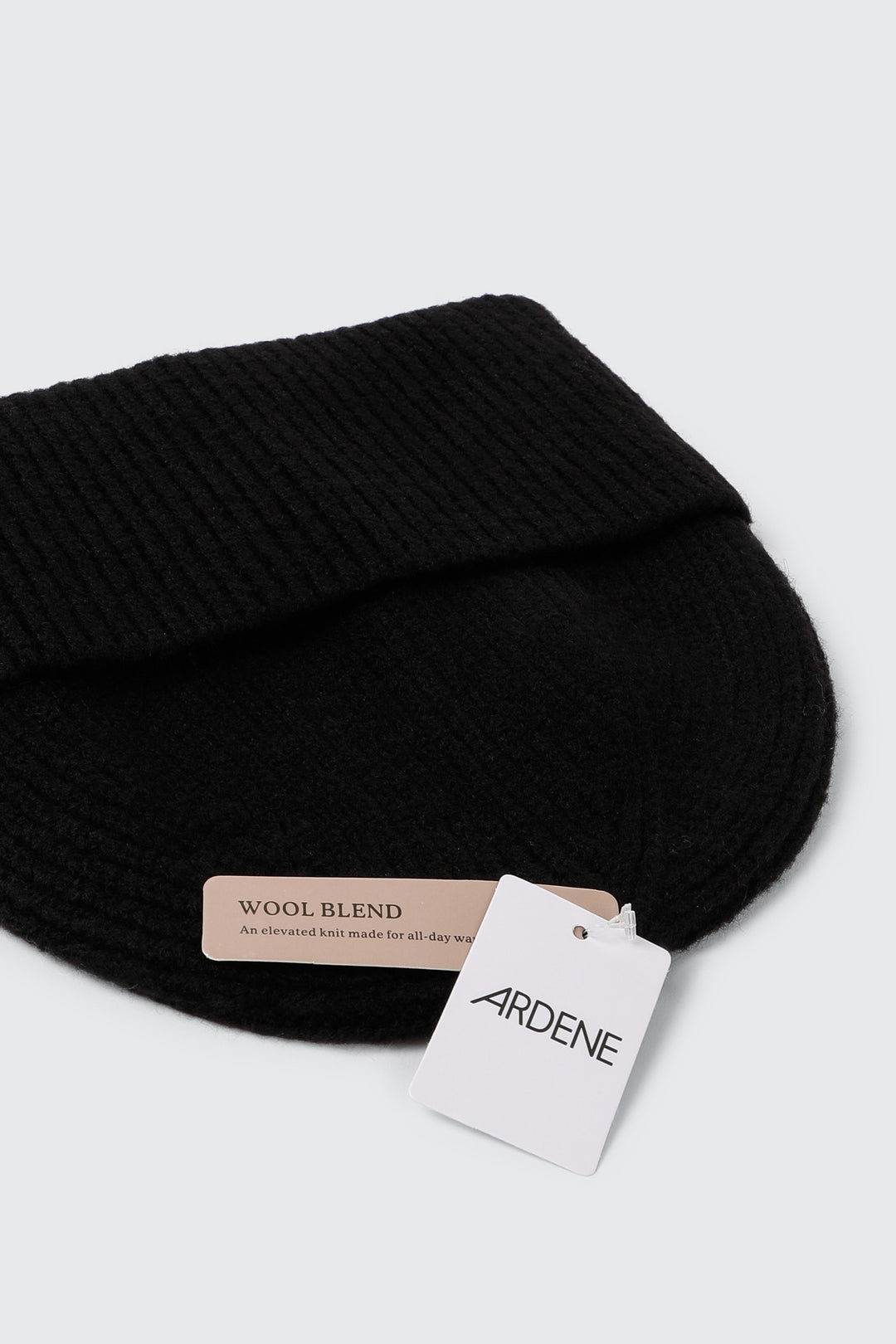 Wool Blend Ribbed Tuque