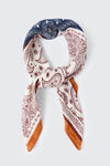 Duo Tone Paisley Square Scarf