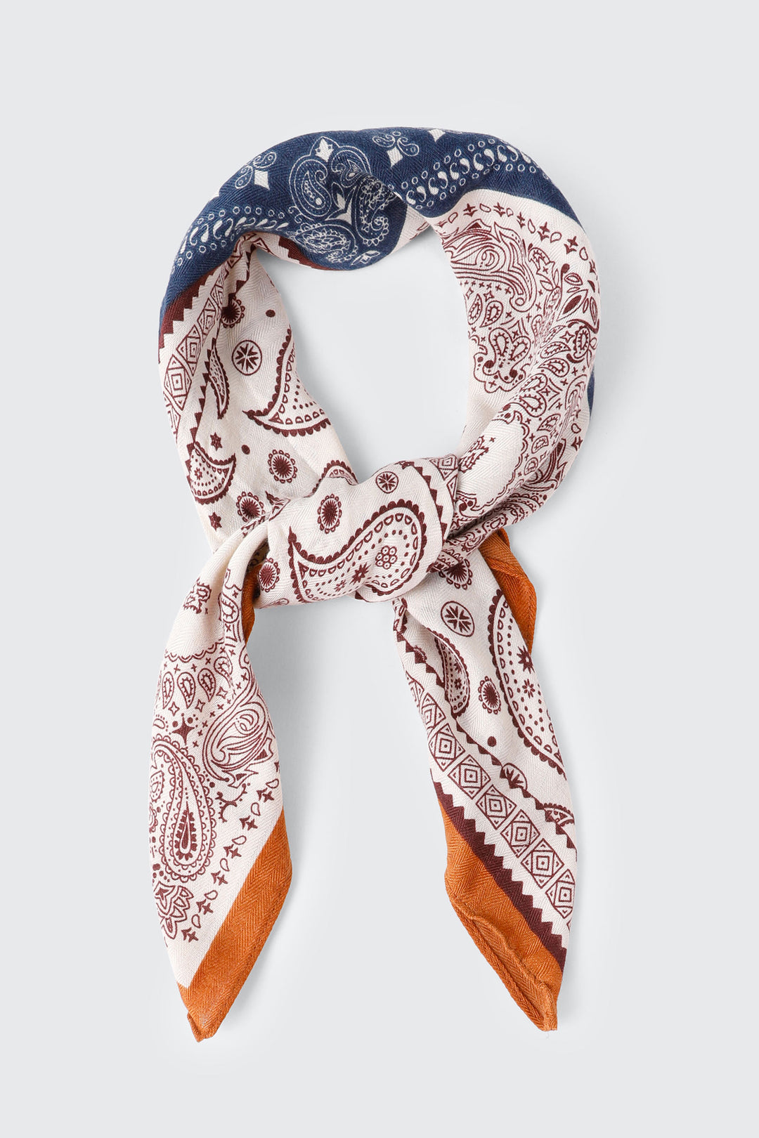 Duo Tone Paisley Square Scarf