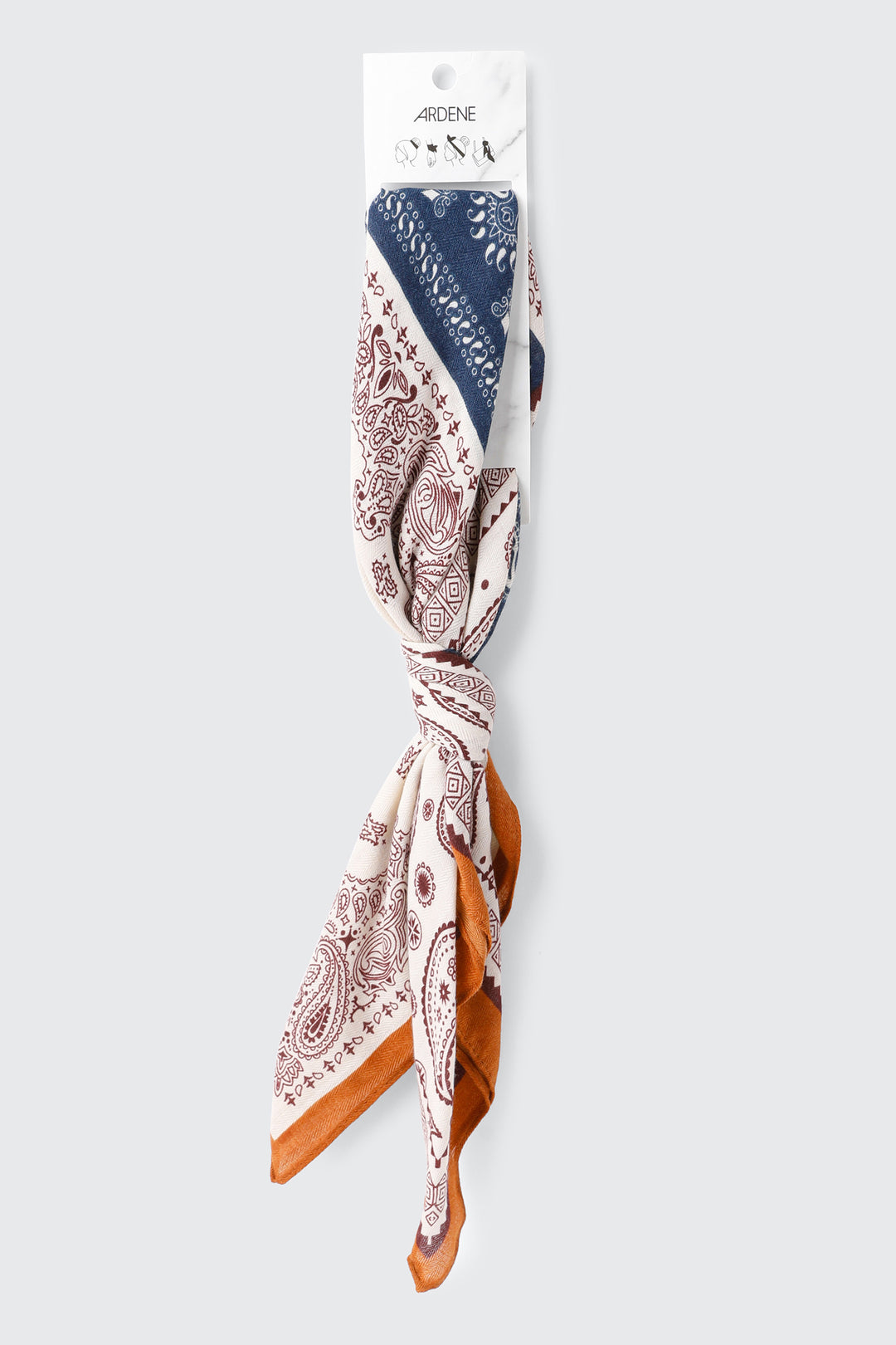 Duo Tone Paisley Square Scarf