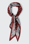 Satin Polka Dot & Paisley Triangle Scarf