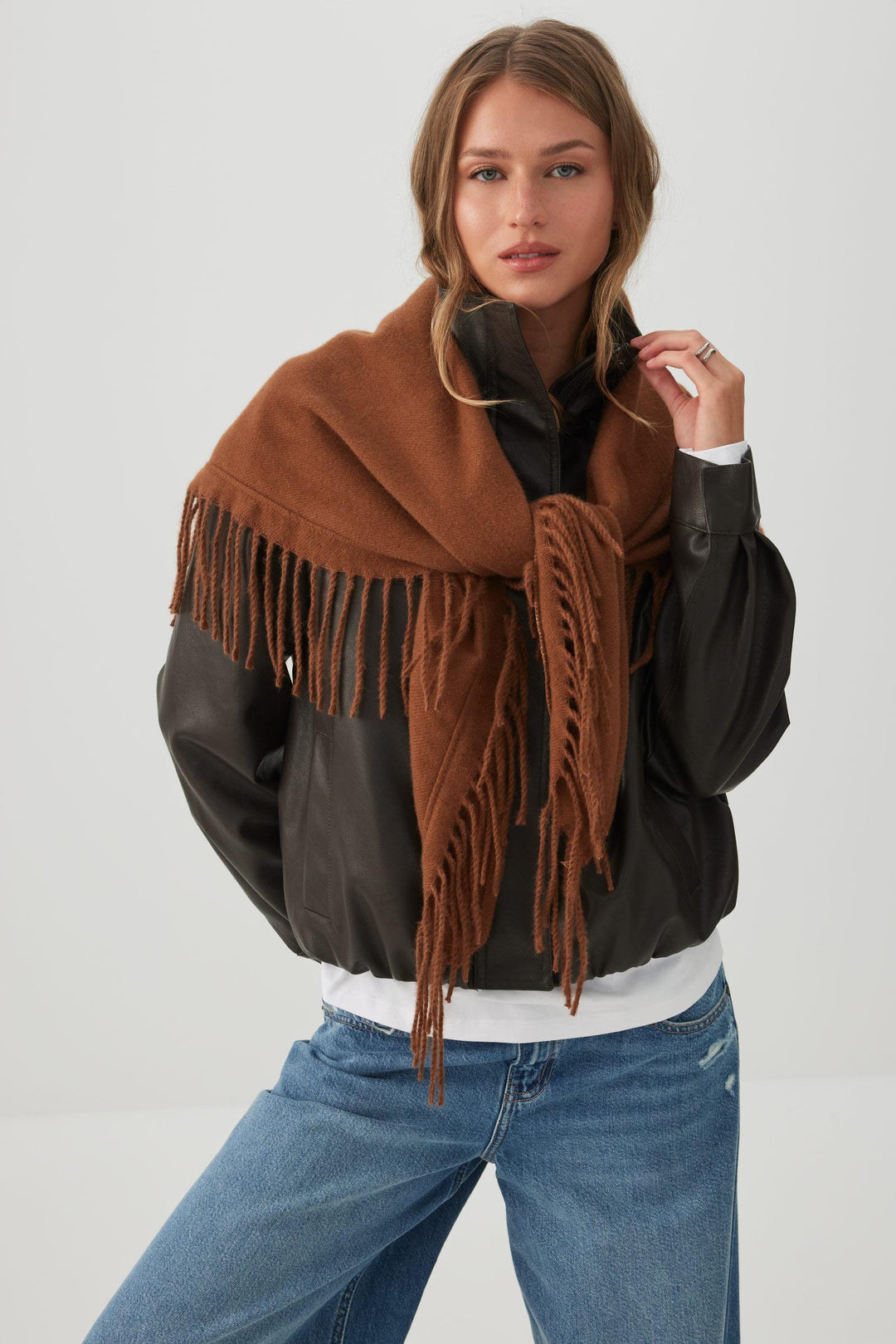 Triangle Fringe Shawl