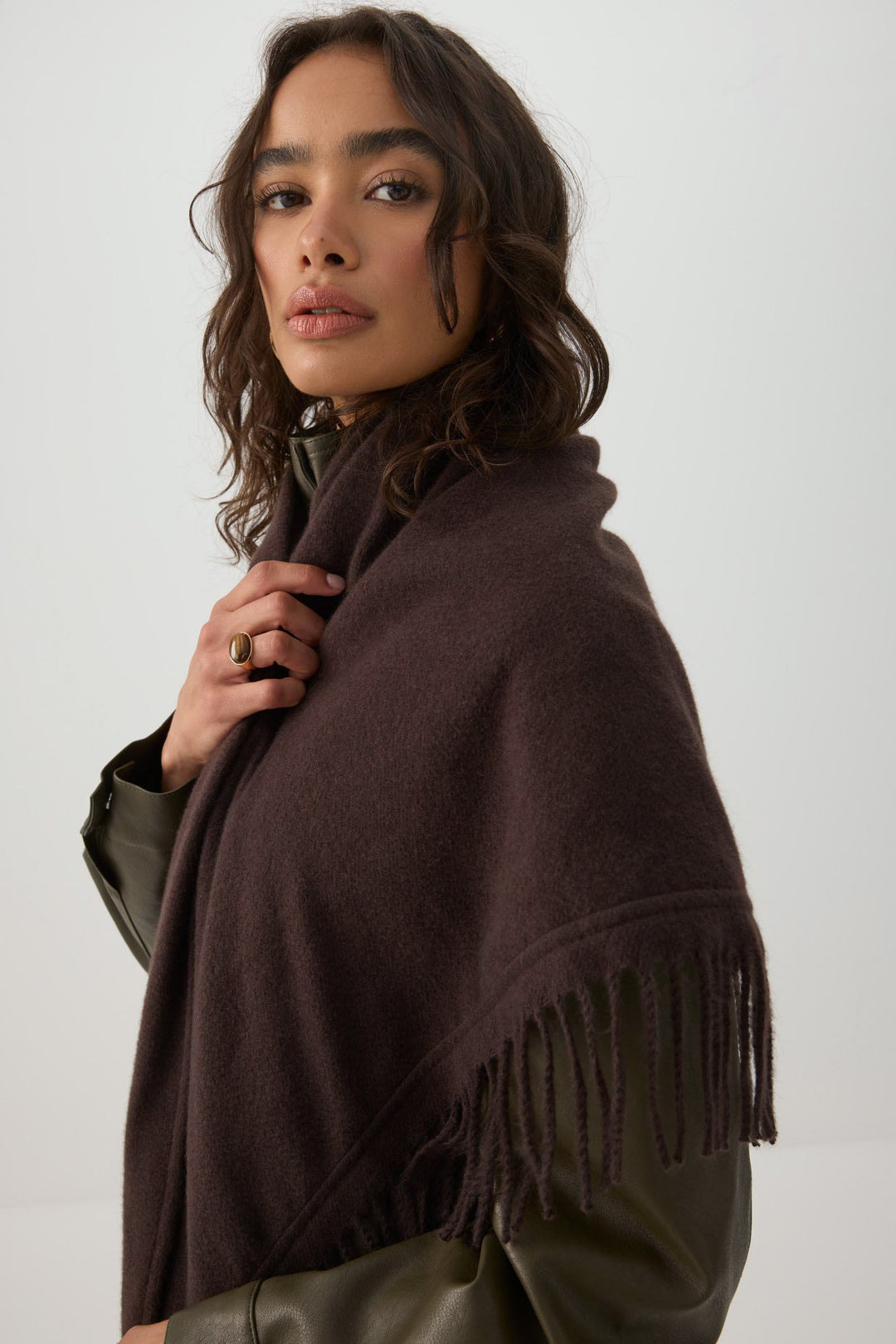 Triangle Fringe Shawl