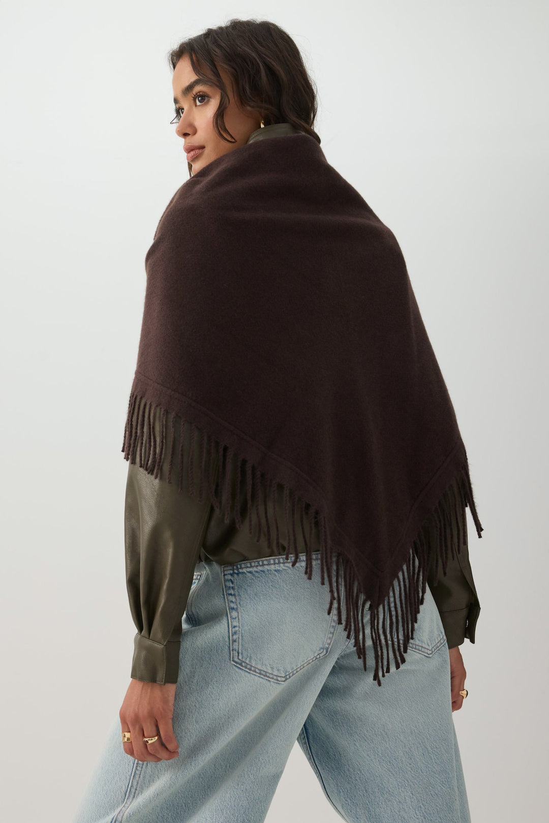 Triangle Fringe Shawl