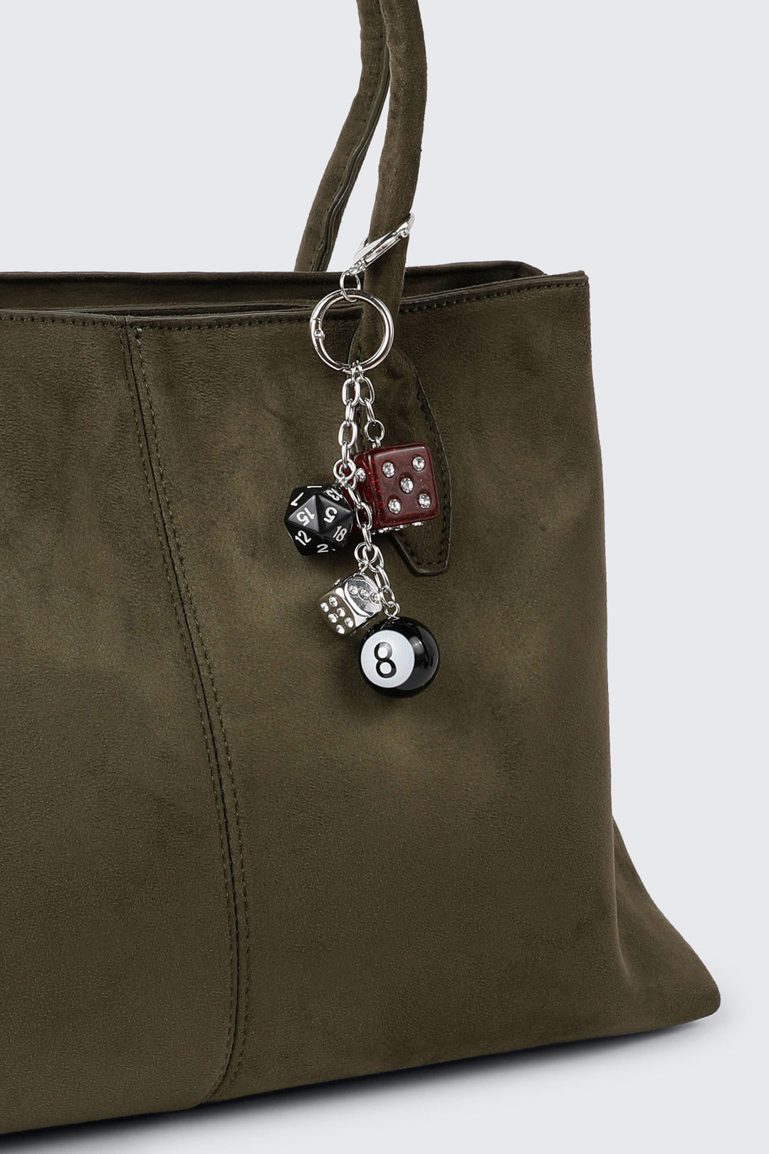 Porte-clés à breloques en forme de dés