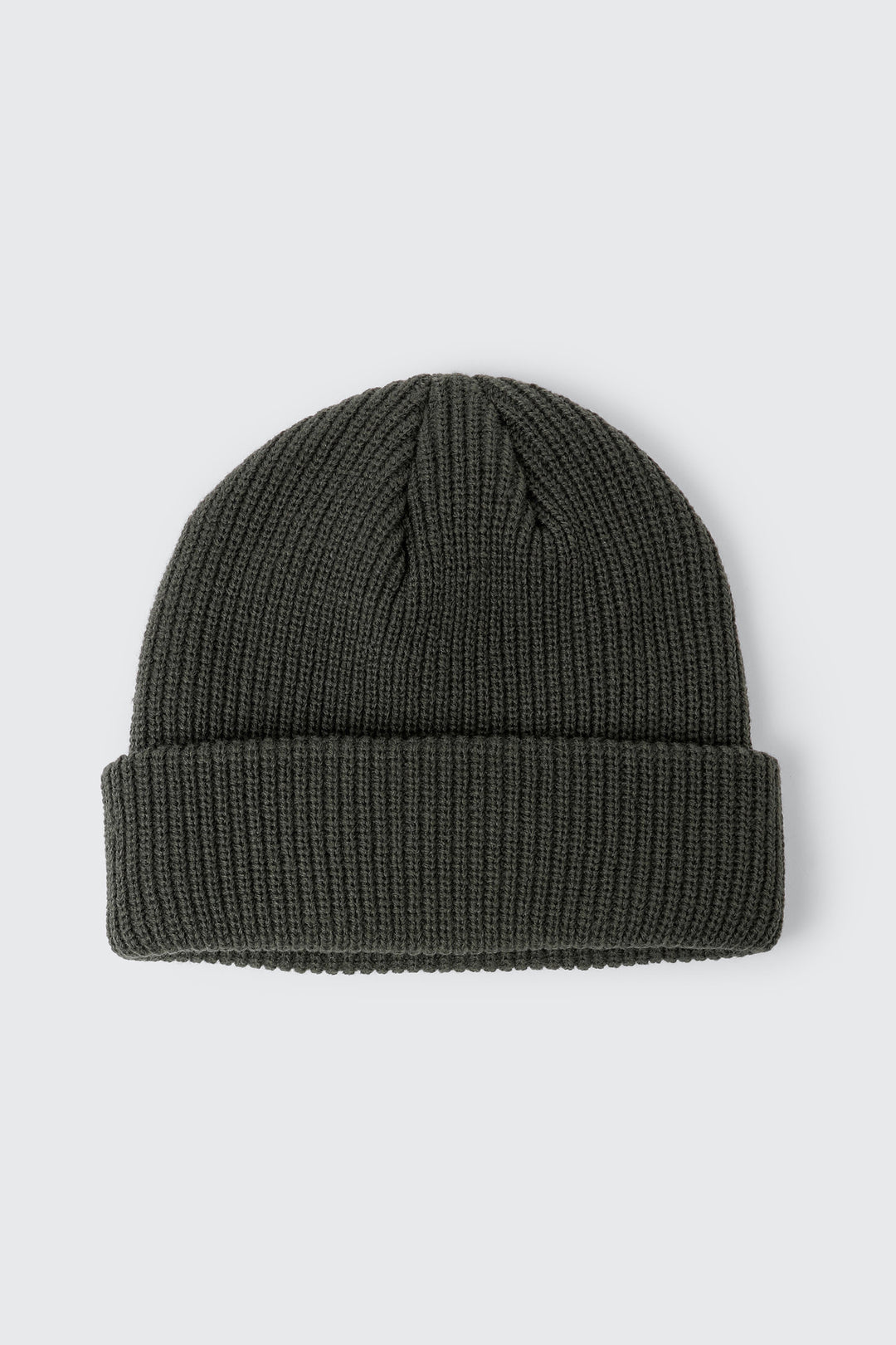 Ribbed Short Roll Beanie