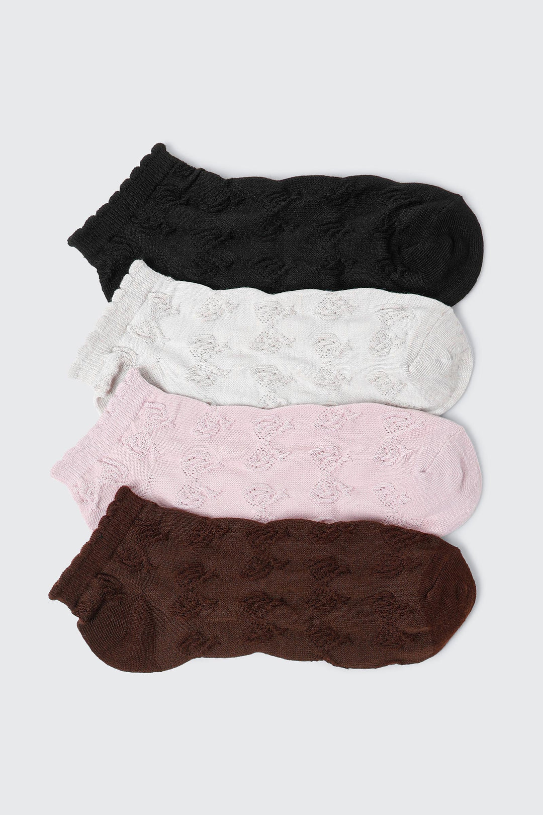 4-Pack Bow Ankle Socks