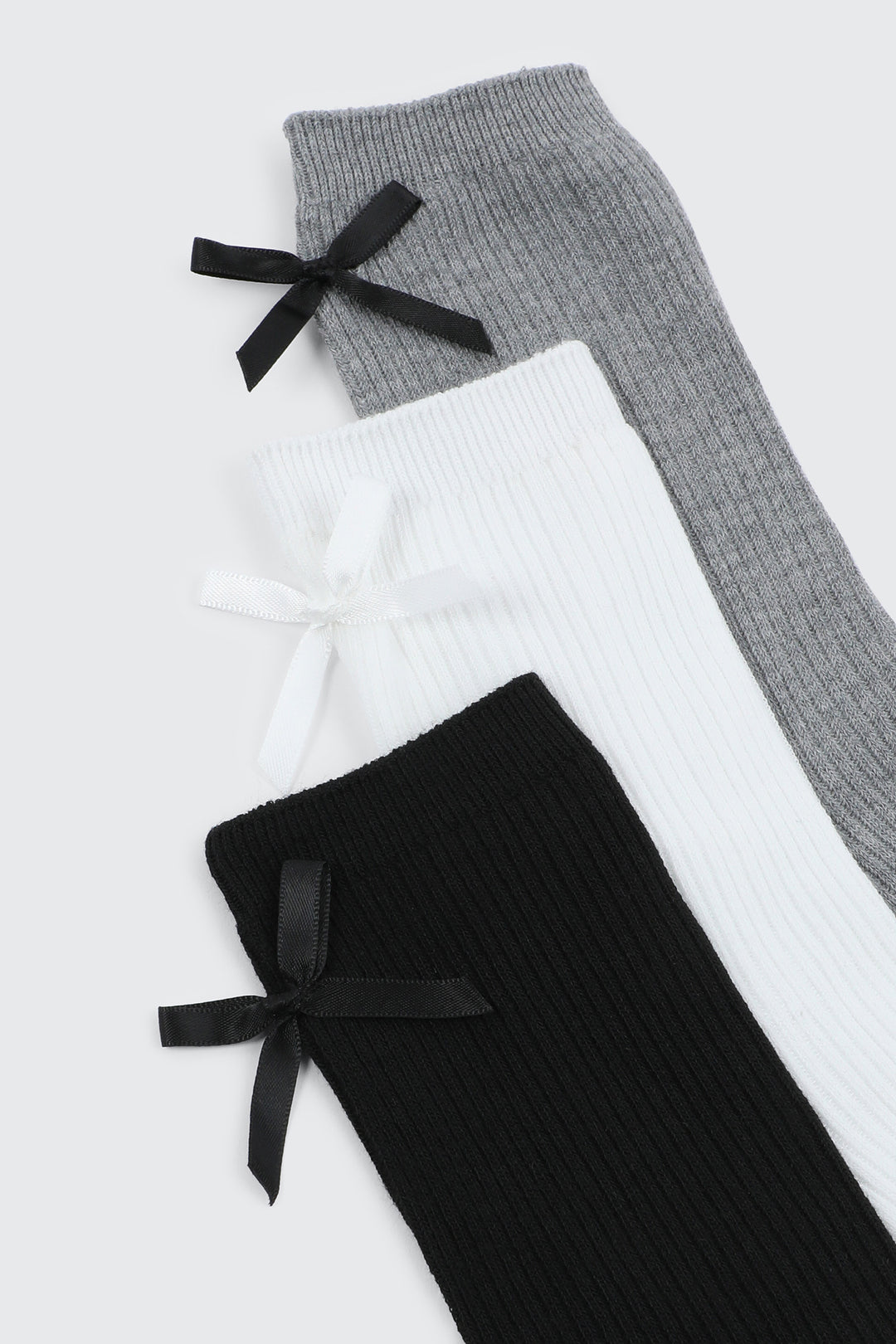3-Pack Bow Detail Crew Socks