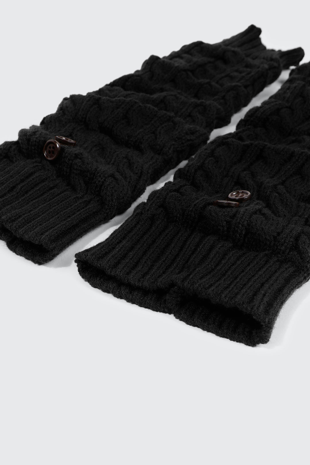 Cable Knit Button Leg Warmers
