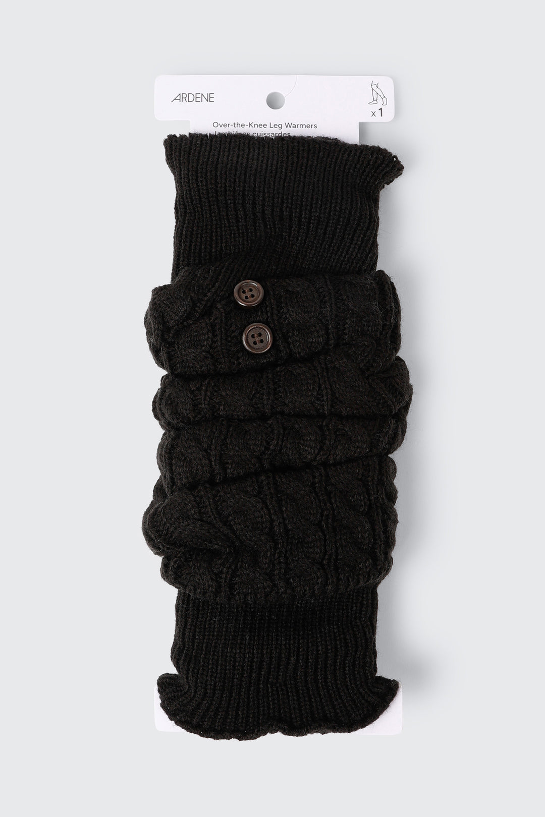 Cable Knit Button Leg Warmers