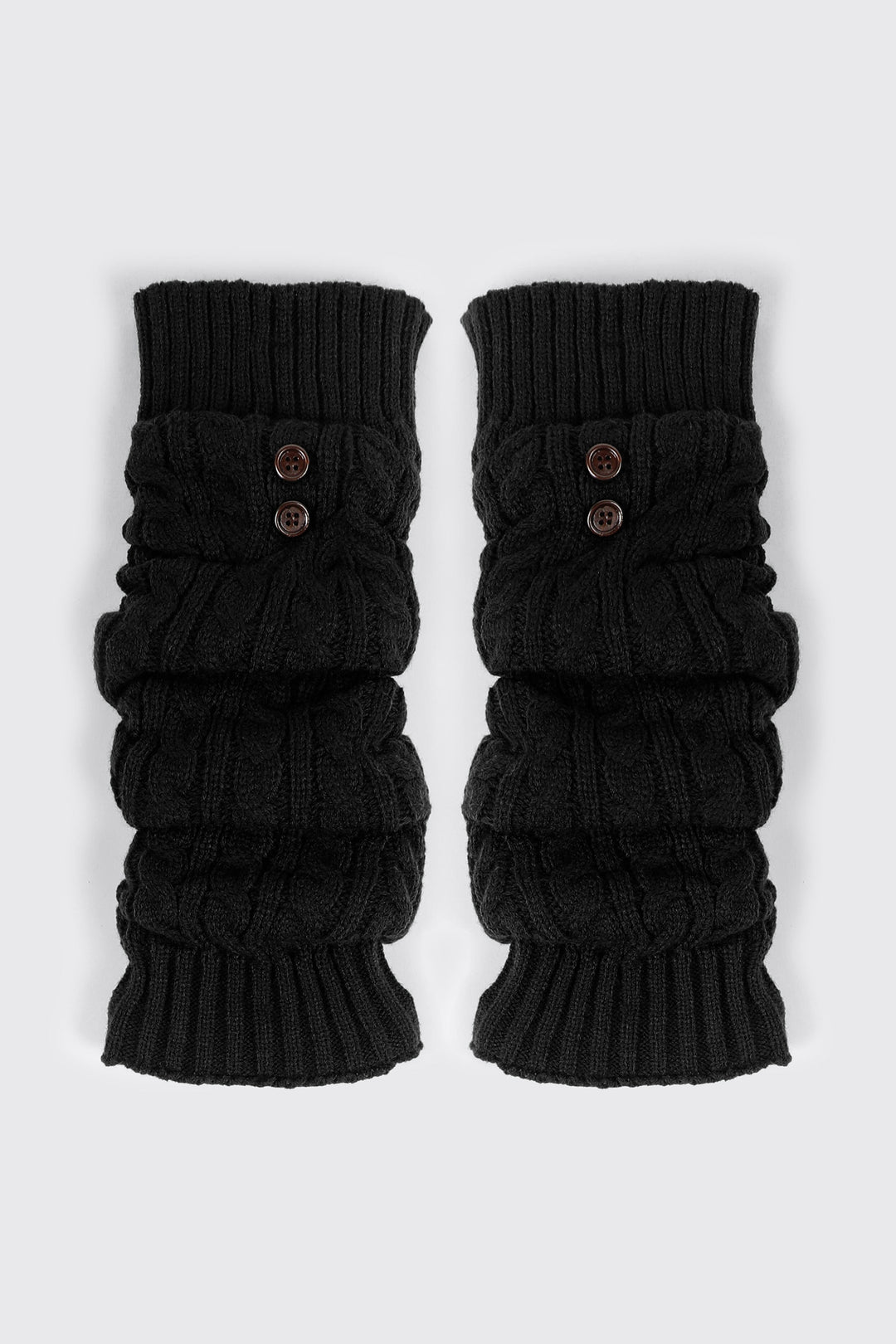 Cable Knit Button Leg Warmers