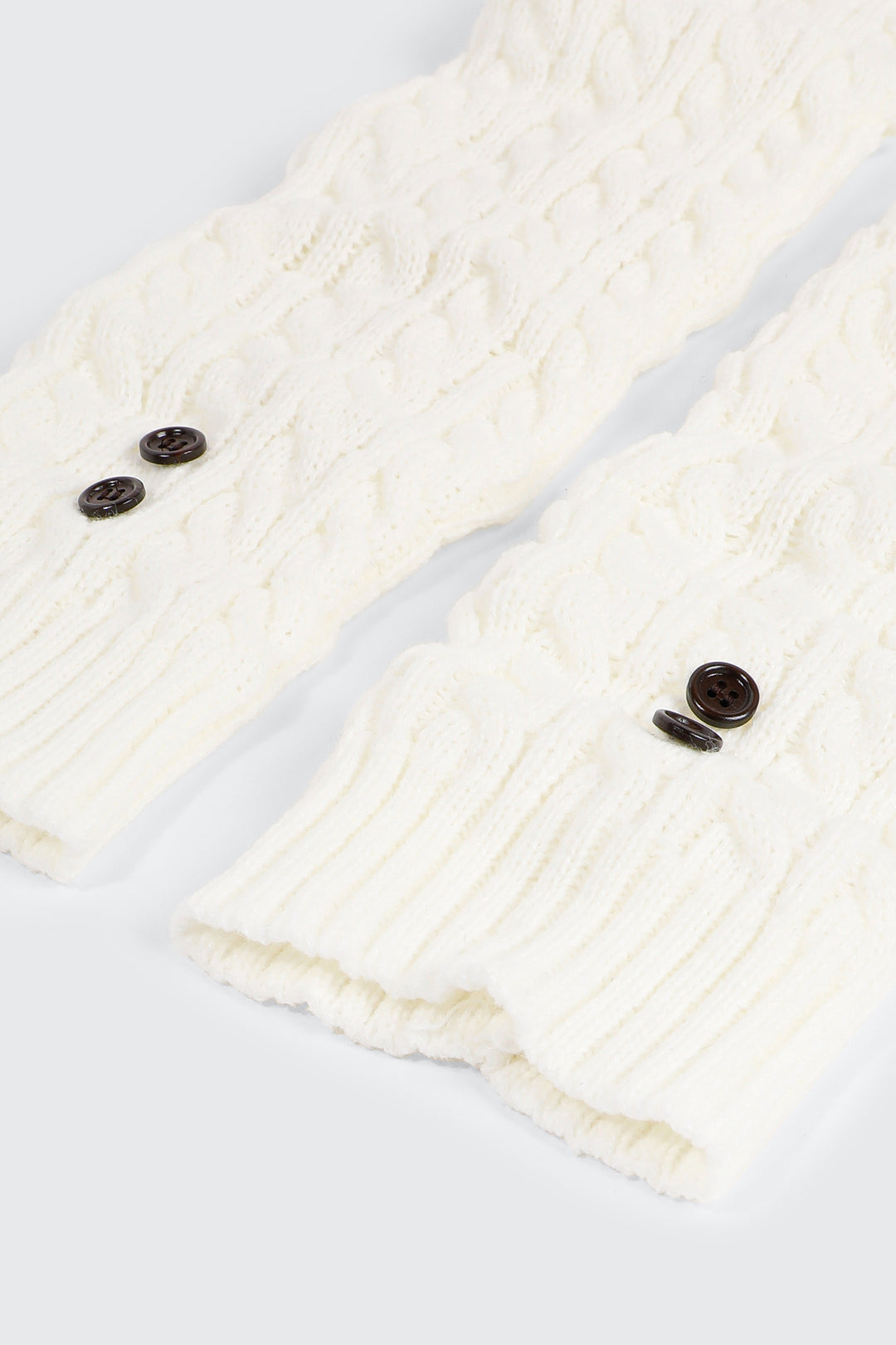 Cable Knit Button Leg Warmers
